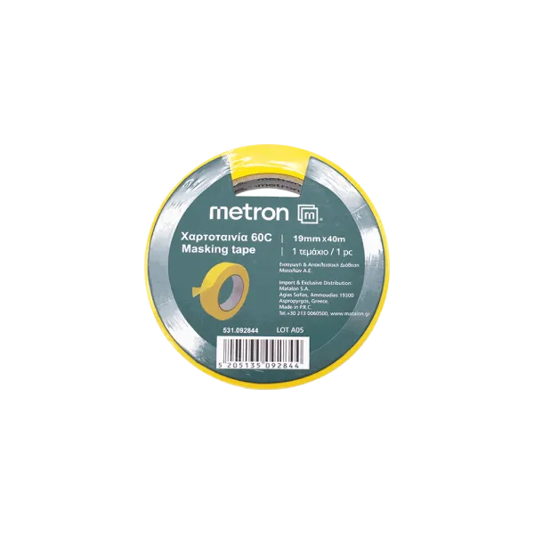 ταινία χάρτινη krepp metron 19mmx40m κίτρινη - Metron