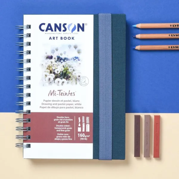 Μπλοκ canson mi-teintes σπιράλ α5 160gr 80 σελίδες - Canson