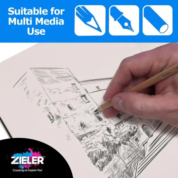Μπλοκ zieler sketch book hardback mixed media a4 50 φύλλα 150gr. - Zieler