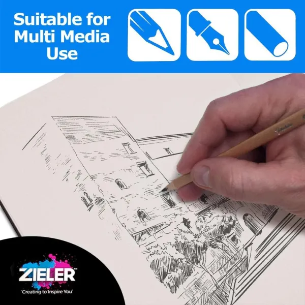 Μπλοκ zieler sketch book hardback mixed media a5 50 φύλλα 150gr. - Zieler