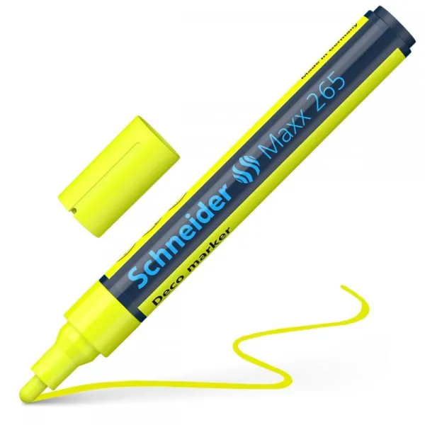 Μαρκαδόρος schneider chalk υγρης κιμωλίας maxx 265 2-3mm κίτρινο - Schneider