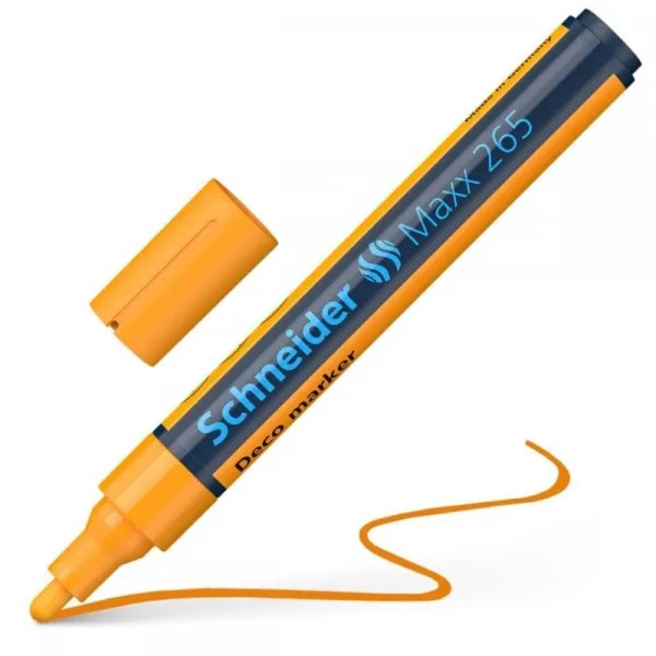 Μαρκαδόρος schneider chalk υγρής κιμωλίας maxx 265 2-3mm πορτοκαλί - Schneider