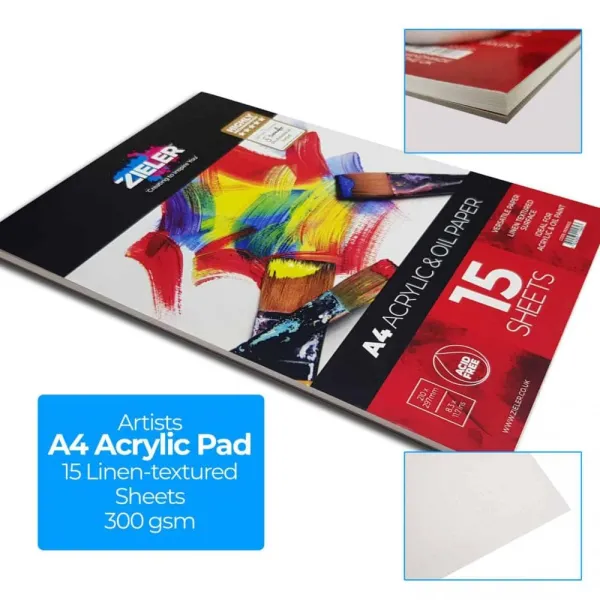 σετ ζωγραφικής ακρυλικών χρωμάτων zieler acrylic painting introductory set 16 τεμαχίων - Zieler