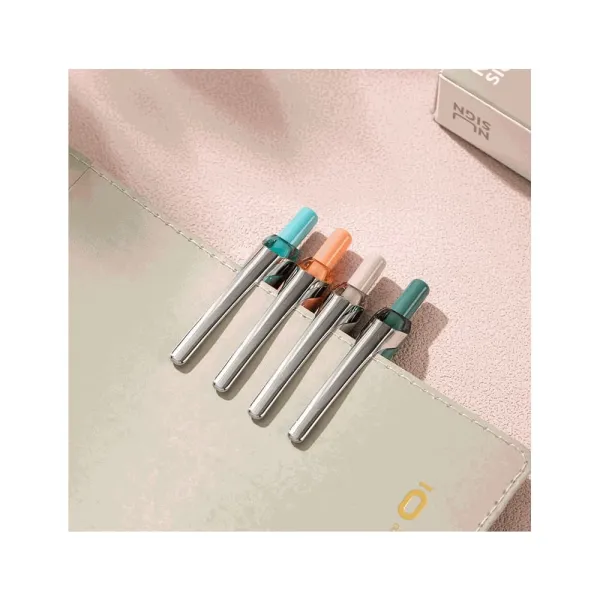 στυλό deli nusign gel με κουμπί 0.5mm μπλε μελάνι 8 τεμάχια ns666-bl - Deli