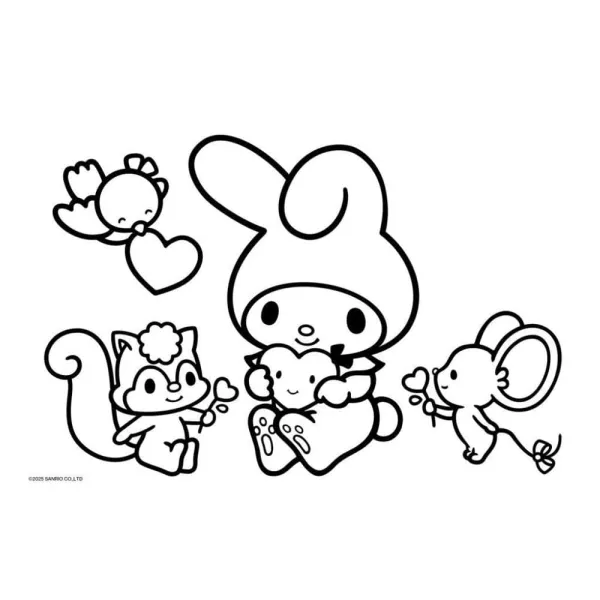 Μπλοκ ζωγραφικής 23x33cm my melody 40 φύλλα με αυτοκόλλητα - Diakakis