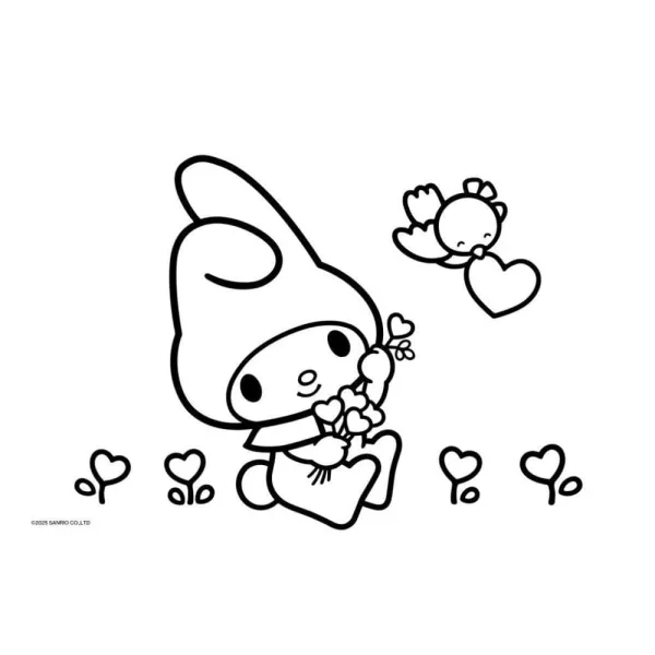 Μπλοκ ζωγραφικής 23x33cm my melody 40 φύλλα με αυτοκόλλητα - Diakakis