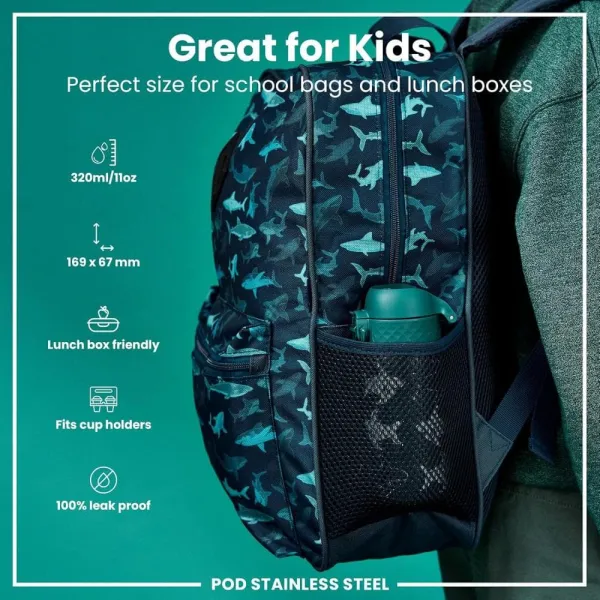 Θερμός μεταλλικό ion8 320ml καρχαρίας - Ion8