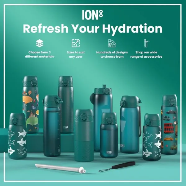 Θερμός μεταλλικό ion8 320ml καρχαρίας - Ion8