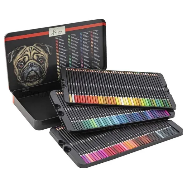 Ξυλομπογιές nassau artists pencils σε μεταλλική κασετίνα 120 χρώματα - Nassau