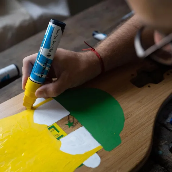 Μαρκαδόρος schneider acrylic marker 330 paint it 15mm πράσινο - Schneider