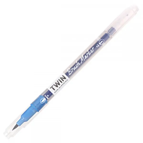 Μαρκαδόρος writech twin marker brush & fineliner water based w2001 light blue - Writech