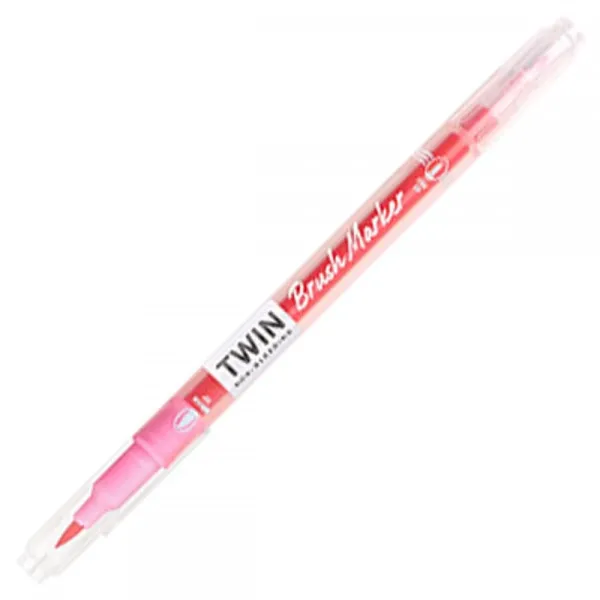 Μαρκαδόρος writech twin marker brush & fineliner water based w2001 light pink - Writech