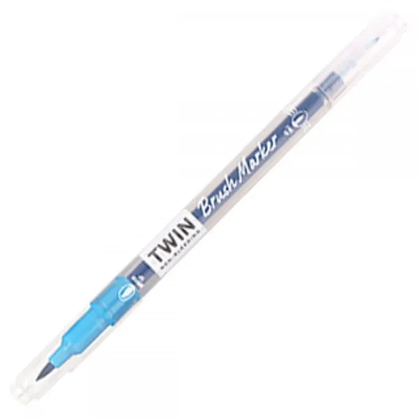 Μαρκαδόρος writech twin marker brush & fineliner water based w2001 sky blue - Writech