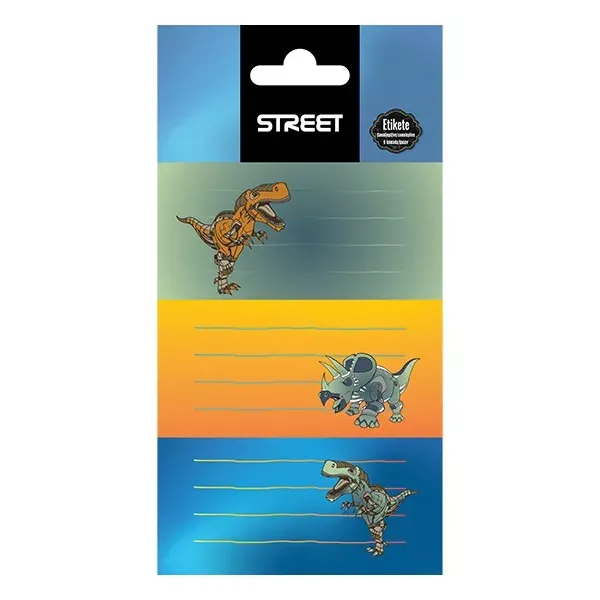 Ετικέτες σχολικές street dino 9 τεμάχια - Street