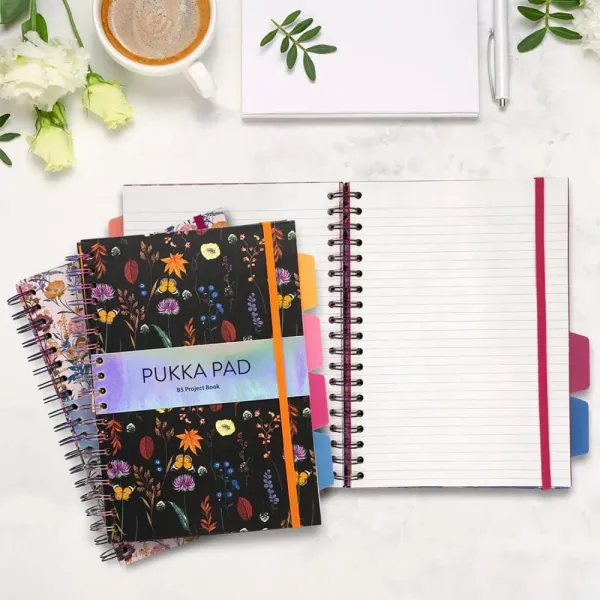 τετράδιο σπιράλ pukka bloom β5 σκληρό εξώφυλλο blue - Pukka pad