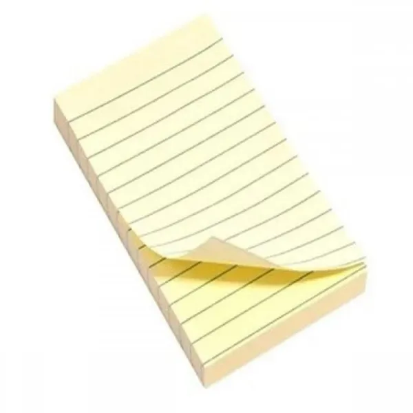 Αυτοκόλλητα χαρτάκια ριγέ κίτρινο 10x15cm 100 φύλλα - Groovy