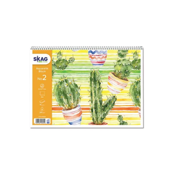 Μπλοκ skag ακουαρέλλας εποχές 20x30cm ν.2 15 φύλλα 240gr - Skag
