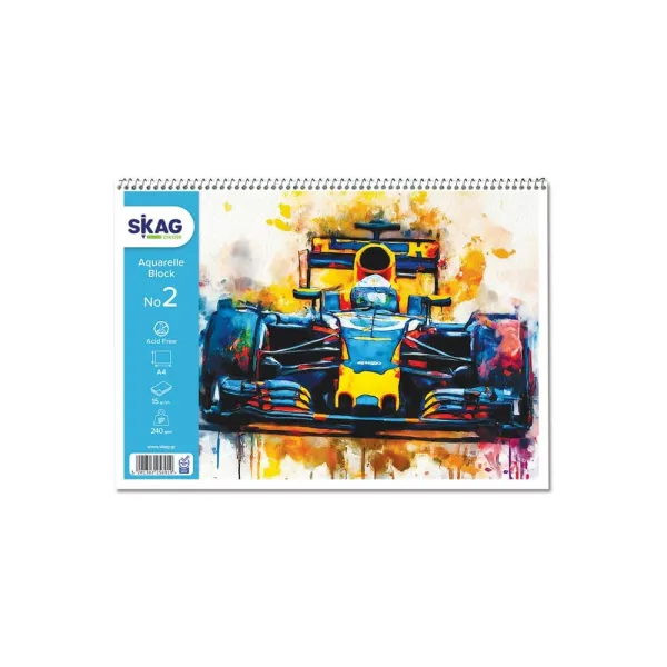 Μπλοκ skag ακουαρέλλας εποχές 20x30cm ν.2 15 φύλλα 240gr - Skag