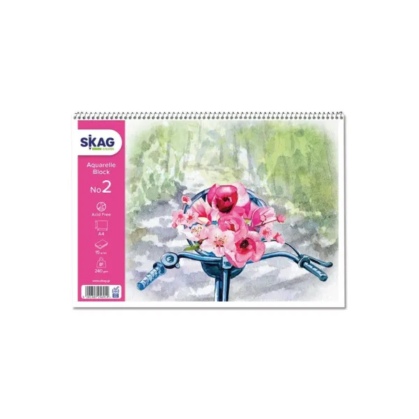 Μπλοκ skag ακουαρέλλας εποχές 20x30cm ν.2 15 φύλλα 240gr - Skag