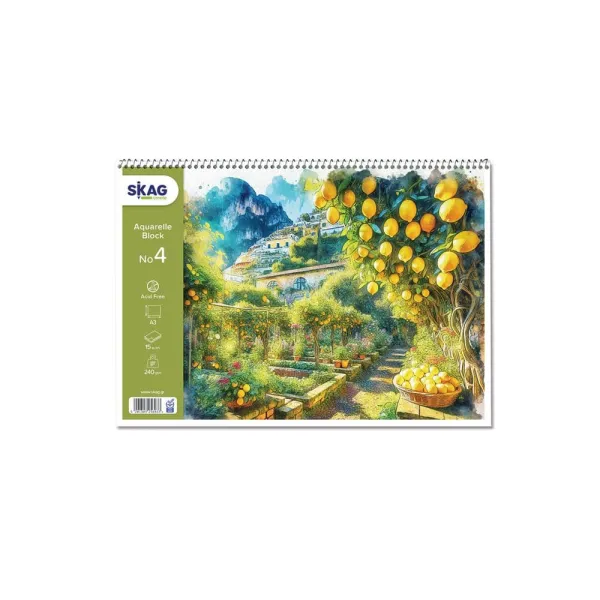 Μπλοκ skag ακουαρέλλας εποχές 30x40cm ν.4 240gr 15 φύλλα - Skag