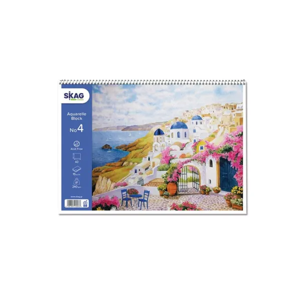Μπλοκ skag ακουαρέλλας εποχές 30x40cm ν.4 240gr 15 φύλλα - Skag