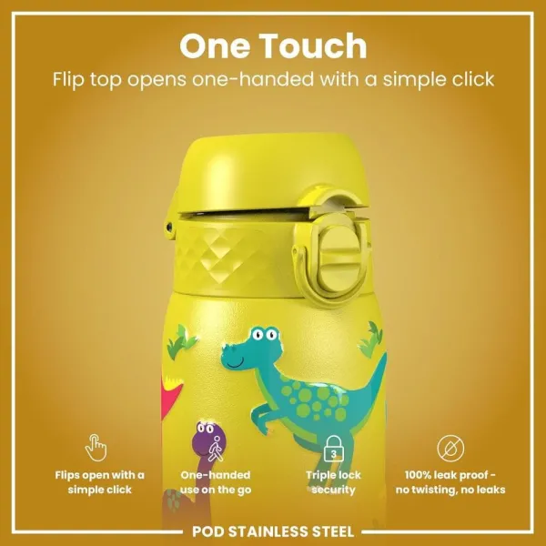 παγούρι ion8 μεταλλικό dino 400ml - Ion8