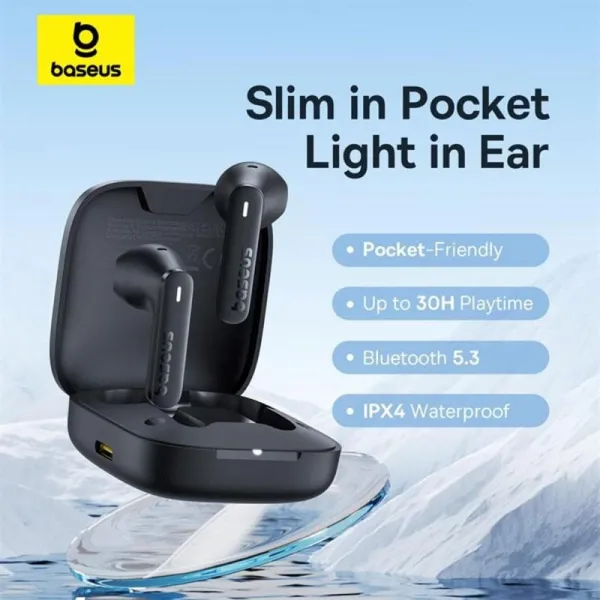 Ακουστικά baseus wireless earbuds bowie e16 bluetooth 5.3 true wireless touch control waterproof blue - Baseus
