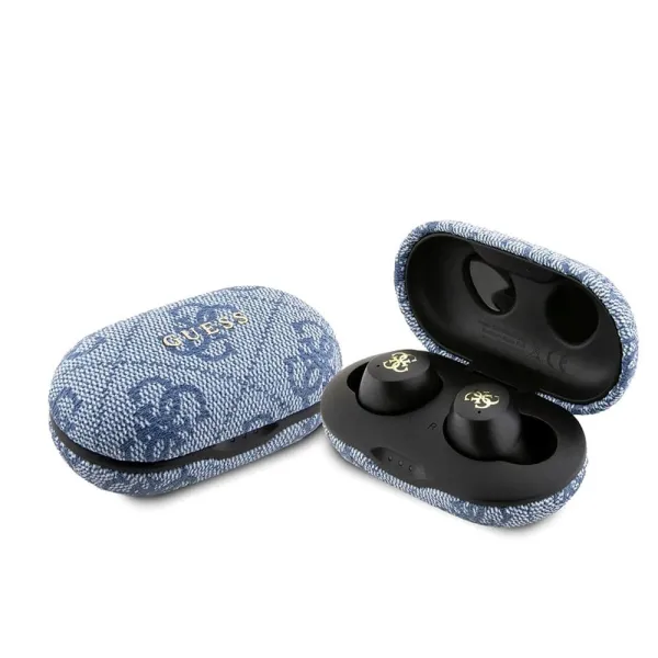 Ακουστικά guess - wireless earbuds 4g metal with docking station bluetooth 5.3 blue - Guess