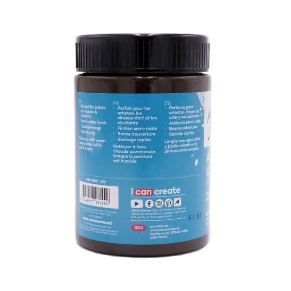 Ακρυλικό χρώμα mont marte 300ml studio acrylic burnt umber - Mont marte