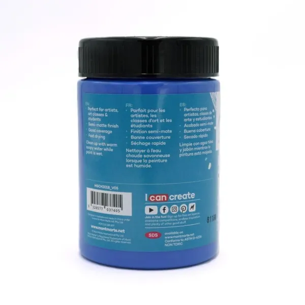 Ακρυλικό χρώμα mont marte 300ml studio acrylic cobalt blue - Mont marte