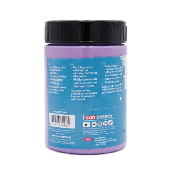 Ακρυλικό χρώμα mont marte 300ml studio acrylic light purple - Mont marte