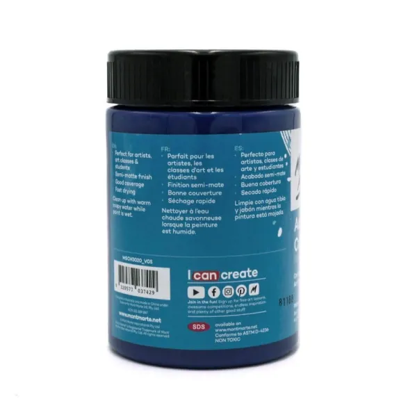 Ακρυλικό χρώμα mont marte 300ml studio acrylic phthalo blue - Mont marte