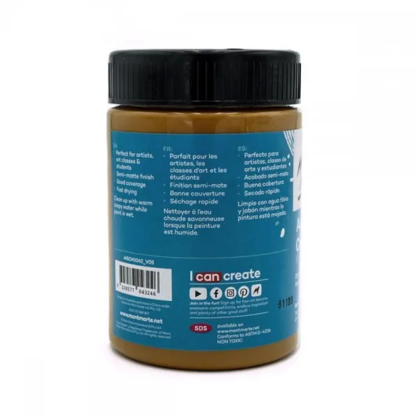 Ακρυλικό χρώμα mont marte 300ml studio acrylic raw sienna - Mont marte