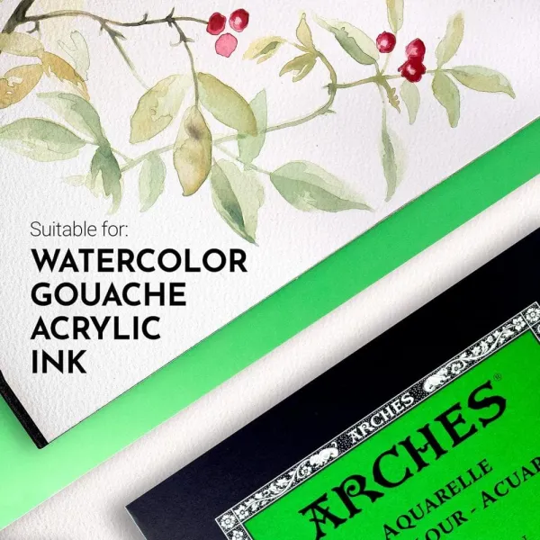 Μπλοκ arches aquarelle fine 23x31cm 300gr 100% cotton 12 φύλλα - Arches