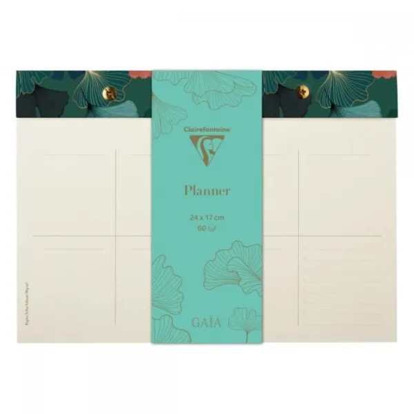Μπλοκ πλανόγραμμα clairefontaine gaia blue planner 24x17cm 60 φύλλα - Clairefontaine