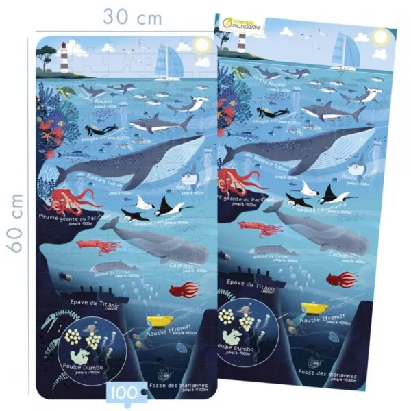 παζλ mandarine marine world 6+ 100 κομμάτια - Mandarine