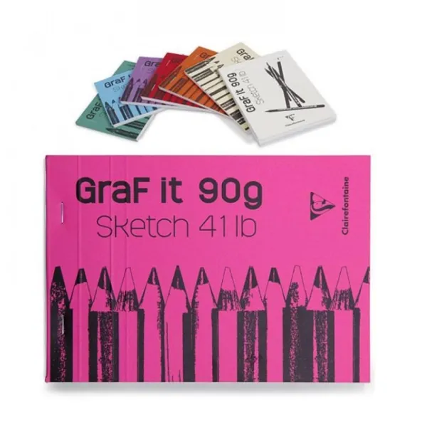 Μπλοκ σχεδίου clairefontaine graf'it a5 sketch pad 80 φύλλα - Clairefontaine