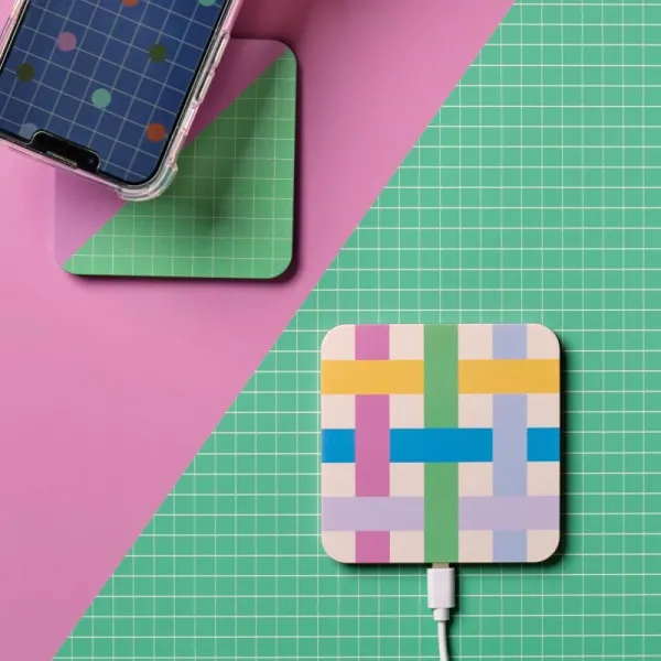 φορτιστής ασύρματος kikkerland 15w colorblock - Kikkerland