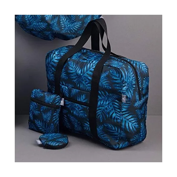 τσάντα cedon easy travel bag philodendron blue - Cedon