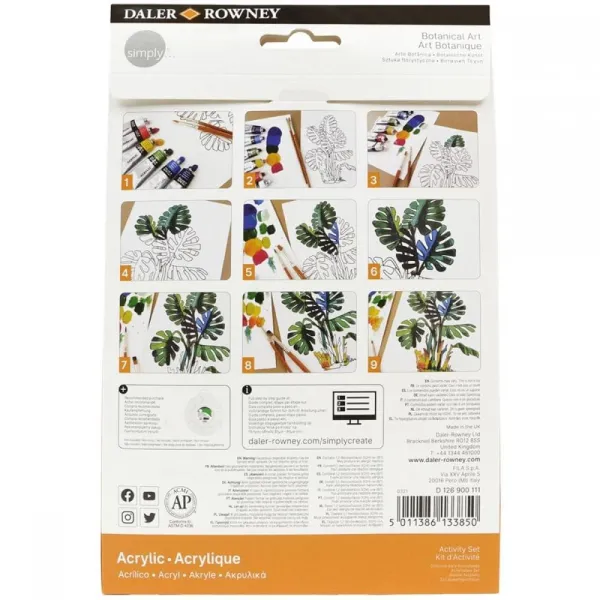 σετ ζωγραφικής daler rowney simply value acrylic - botanical art - Daler rowney