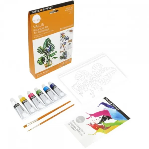 σετ ζωγραφικής daler rowney simply value acrylic - botanical art - Daler rowney