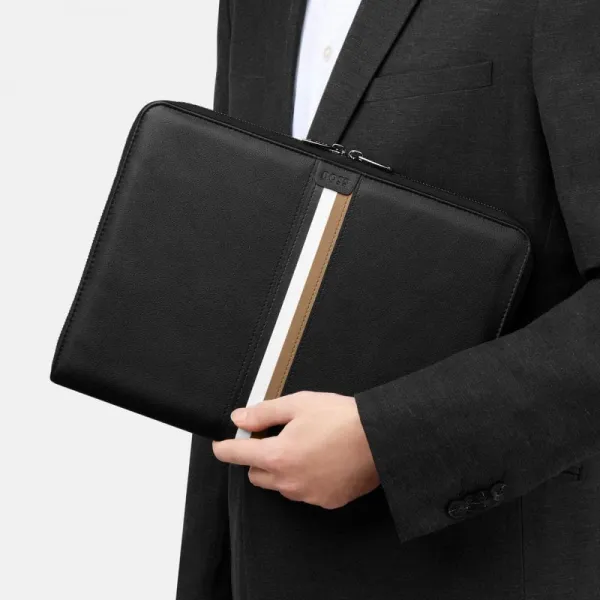 Ντοσιέ hugo boss a4 conference folder zip iconic black - Hugo boss