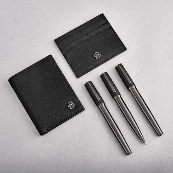 στυλό hugo boss double b saffiano black ballpoint - Hugo boss