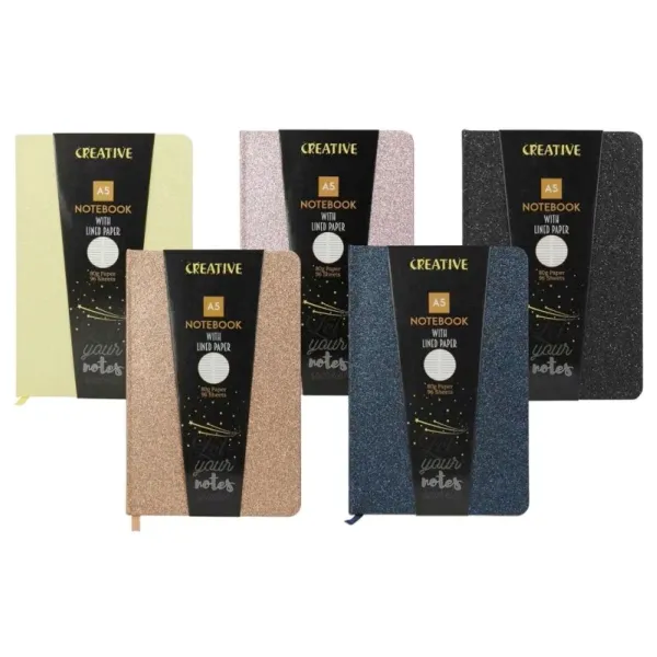 σημειωματάριο street glitter a5 ριγέ 96 σελίδες - Street
