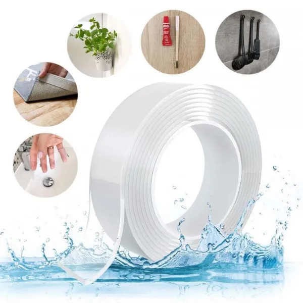 ταινία σιλικόνης διπλής όψεως grand nano tape clear 40mmx5m - Grand