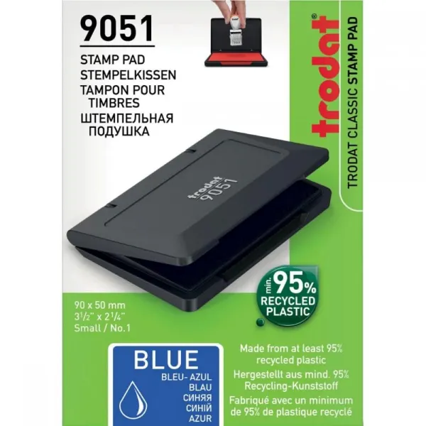 ταμπόν trodat 9x5cm νο1 μπλε - Trodat