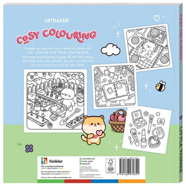 Βιβλίο ζωγραφικής hinkler art maker cosy colouring little things - Hinkler
