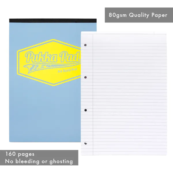 Μπλοκ pukka pad a4 80 φύλλα 80gr blue - Pukka pad