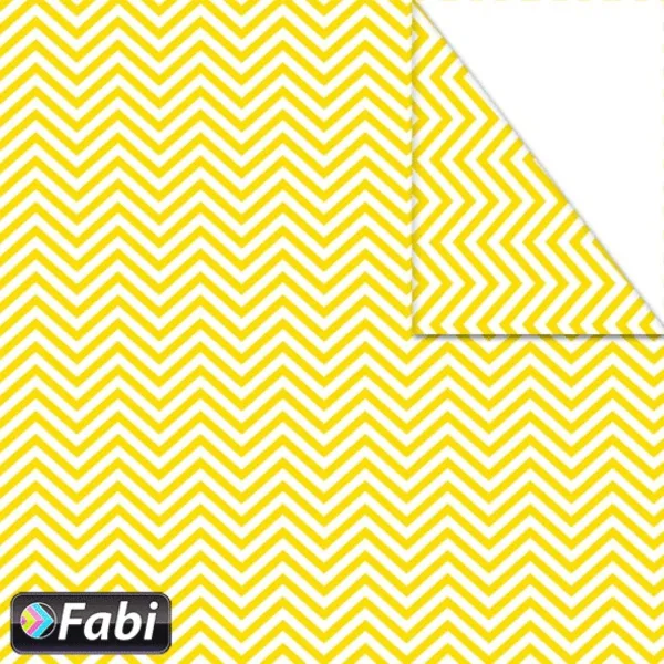 χαρτόνι διπλής οψης fabi 50x70cm 220 gr. ζιγκ ζαγκ κίτρινο - Fabi