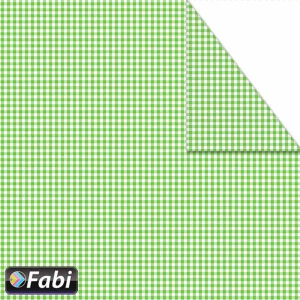 χαρτόνι διπλής οψης fabi 50x70cm 220 gr. μίνι καρό πράσινο - Fabi